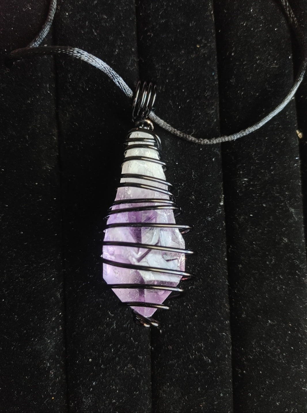 Crystal Wrap Pendant (Single-Spiral style)